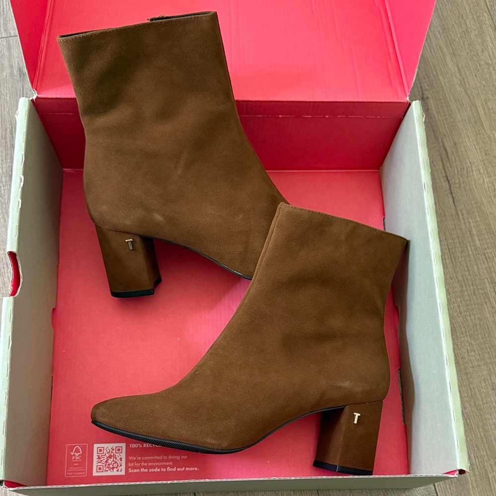 New Ted Baker Neomie Brown Ankle Boots